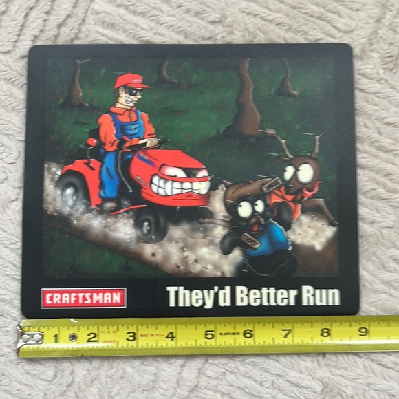 Craftsman- They’d Better Run - mousepad, vintage never used - Picture 14 of 16
